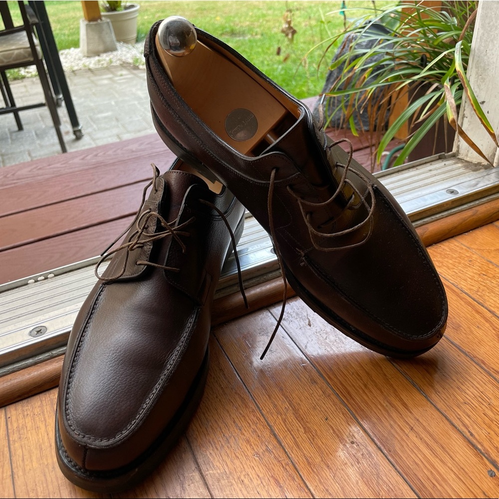 John Lobb handmade Derby Brown Buffalo leather